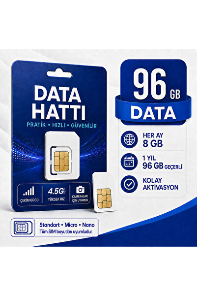 Heiman 4G Turkcell 96 GB Sim Kartı 1 Yıllık Tek Ödeme Data m2m Hattı Güvenlik...