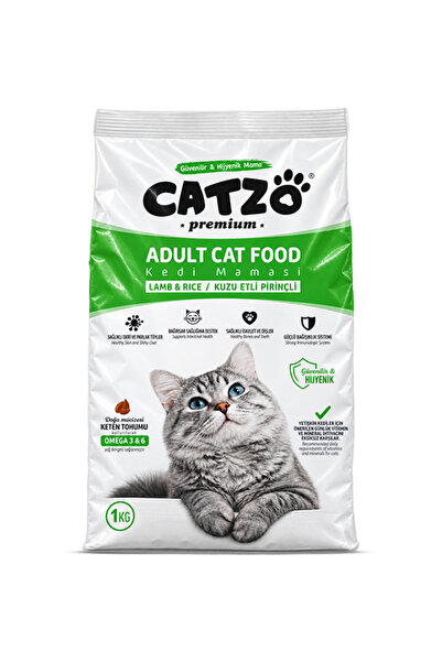 Kuzu Etli Pirinçli Yetişkin Kedi Maması 1 kg