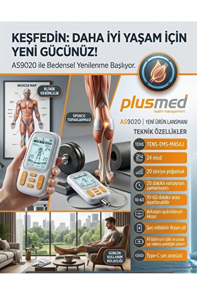 PlusMed AS9020 Tens ve Kas Stimülatörü