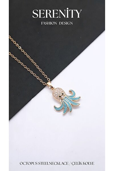 Serenity Octopus Figured Steel Necklace