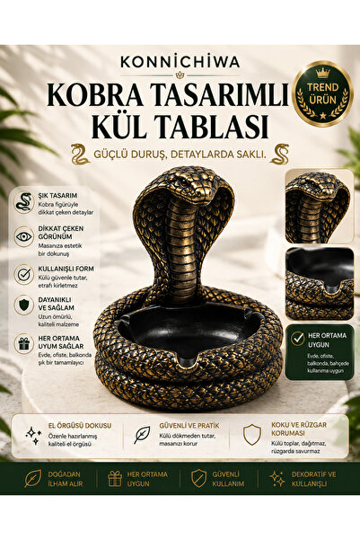 FG KONNİCHİWA Dekorativna pepeljara sa dizajnom zmije