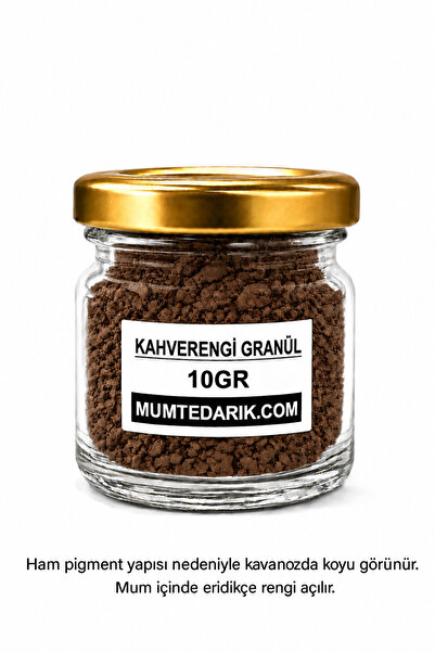 MUMTEDARİK Kahverengi Granül Mum Boyası 10 Gr – Mum Yapımı İçin Güçlü Renklen...