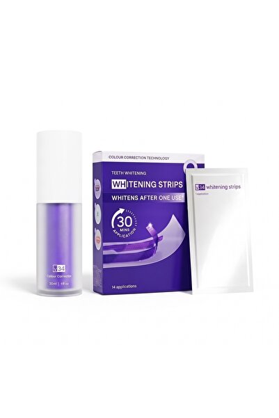 GRITUAL V34 Complete Teeth Whitening Kit: 28 Purple Strips (14 Applications) ...