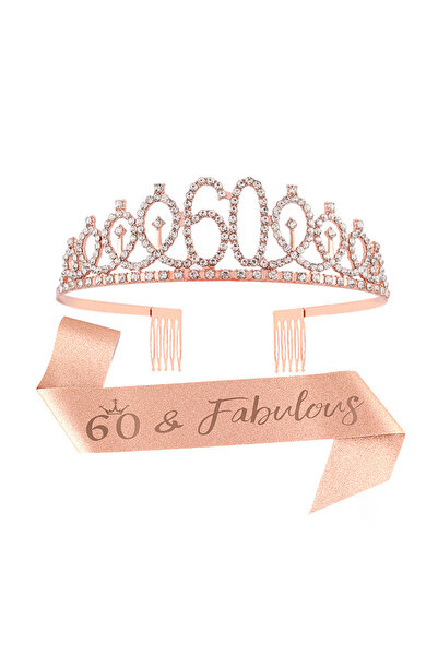 Choice 60th Birthday Birthday Tiara Crown and Sash for Women Girls Sweet 13th...