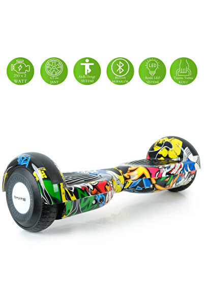 SIMATE Elektrikli Kaykay Hoverboard 6.5 Inch | Tutma Kollu | Bluetooth Hoparl...