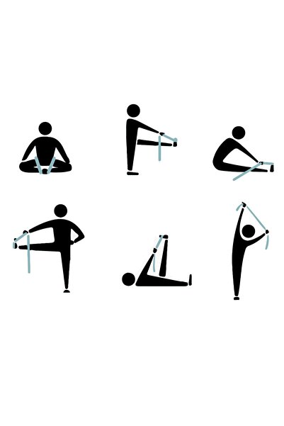 Rebuwo Doğal Pamuk Yoga ve Pilates Kemeri 184 cm - Su Yeşili