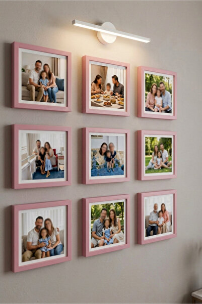 Wooden Factory Set de rame foto din lemn colorat – Decor pătrat de perete de ...