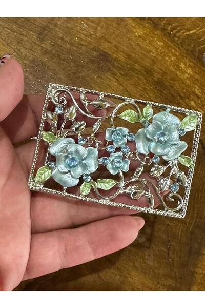Gönülden Tasarım 7X5 cm Colorful Stone Embellished Bag Belt Buckle