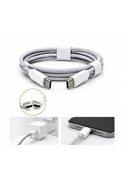 LEOXOL USB C To USB C Cable | 1m Braided Fast Charging Lead | Type C Charger ...