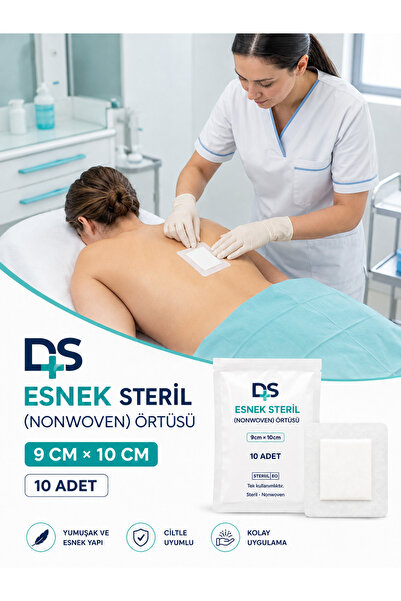 DS Sağlık Esnek (nonwoven) Yara Örtüsü 9cm*10cm - (10 Adet)