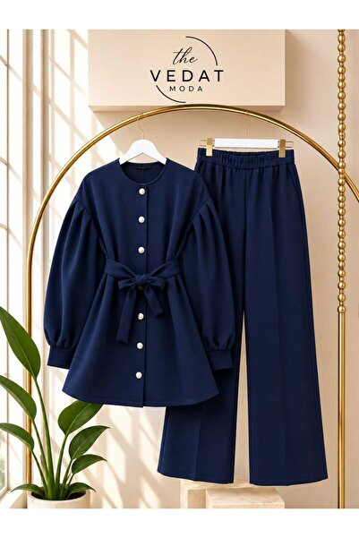 MODA VEDAT Kadın Balon Kol Tunik - Pantolon Scuba Takım -0561 ( ÜRÜN GENİŞ KA...