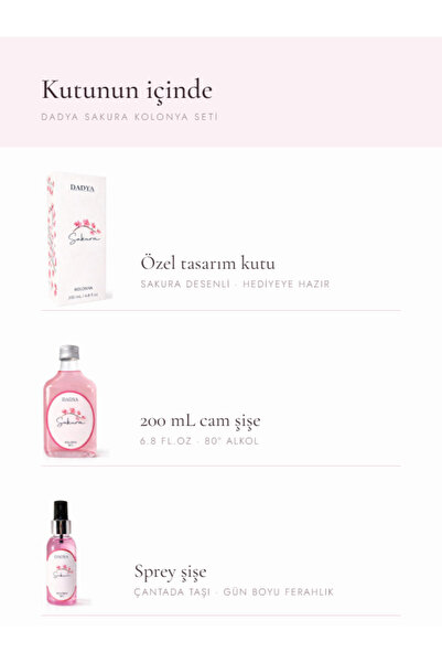 Dadya Parfüm SAKURA 2'Lİ SET KOLONYA