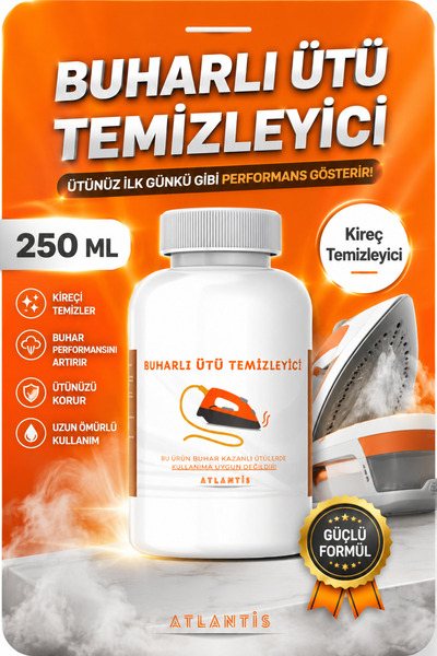 Atlantis Makine Kimya Temizlik Buharlı Ütü Temizleyici | Kireç Çözücü | 250 ML