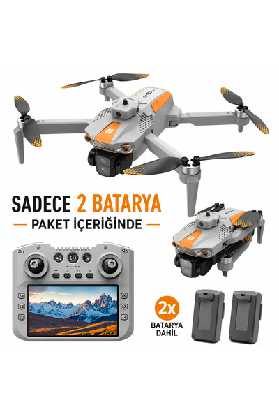 Qifit Kamera Drone – Fırçasız Motor, 2.4GHz Kumanda, FPV, 2 Batarya, Katlanab...
