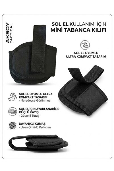 a+ aksoy tactical Imperteks Mini Tabanca Kılıfı Siyah - Sol El