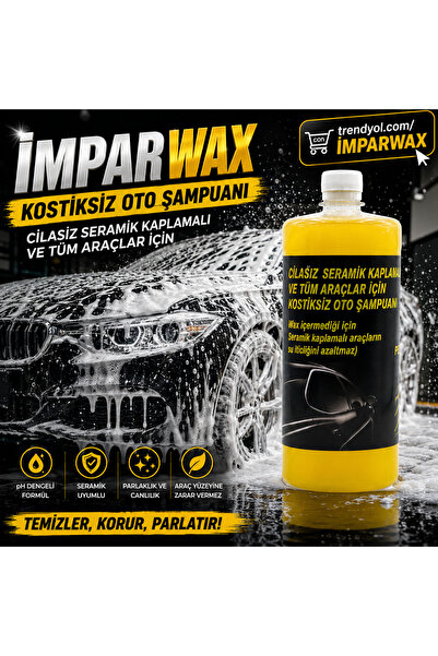 İMPARWAX Ph Nötr Cilasız Kostiksiz Oto Şampuanı 1 LT