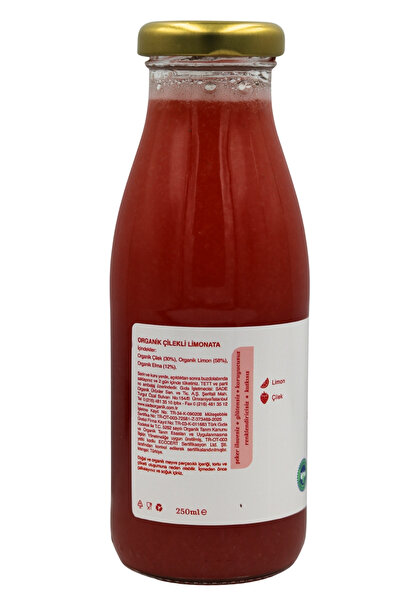Sade Organik Organik Limonata-Çilekli Limonata ve Vişne suyu 3'Lü Paket