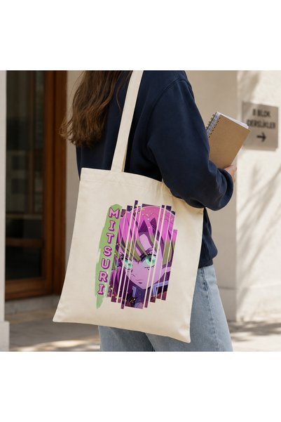 Define Moyas Demon Slayer Mitsuri Kanroji Double-Sided Printed Shoulder Bag 35X40 cm
