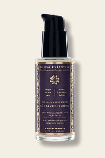 Densa Essential Göz Çevresi Serumu 50 ml | Kafein, Ölmez Çiçek, Kuşburnu | Kırışıklık/Leke/Koyu Halka/Torbalanma Karşıtı