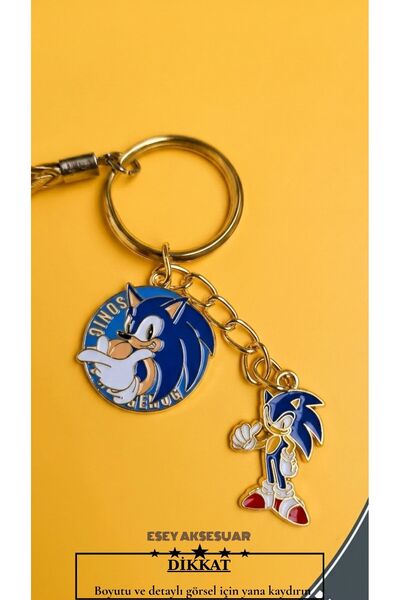Esey Dizayn Sonic Deri Aksesuarlı Anahtarlık