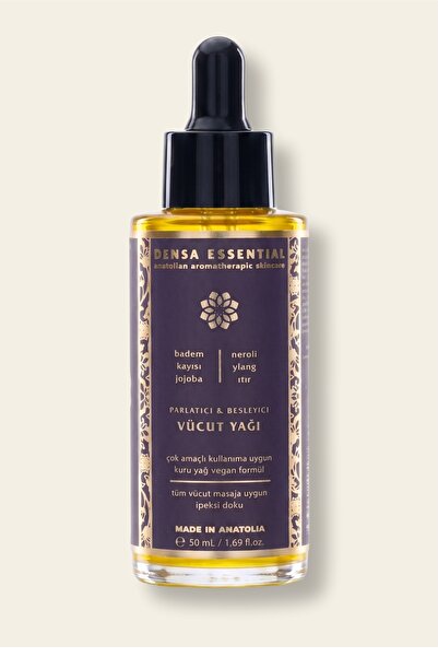 Densa Essential PARLATICI & BESLEYİCİ VÜCUT YAĞI 50 ML / İPEKSİ KURU YAĞ / DERİN NEMLENDİRME ETKİLİ