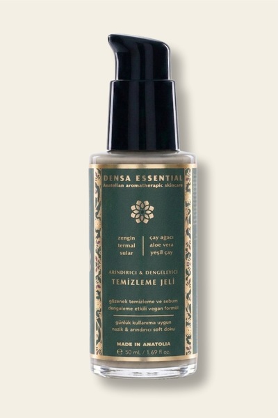 Densa Essential Arındırıcı Yüz Temizleme Jeli 50 ml | Bentonit Kil, Niasinamid, Yeşil Çay | Gözenek Temizleyici