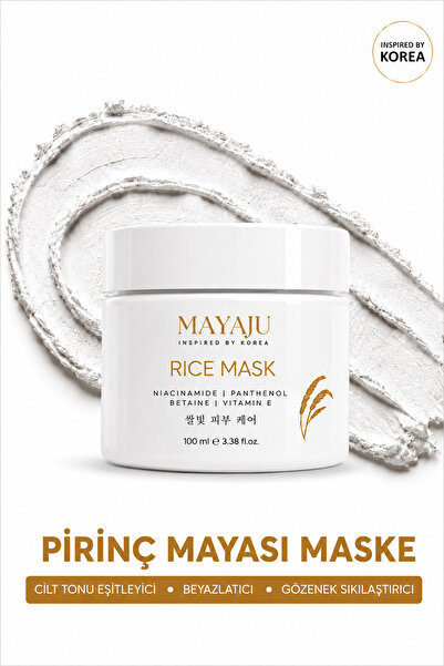 MAYAJU Pirinç Mayası Maske 100 ml | Rice Mask | Niacinamide, Panthenol, Betai...