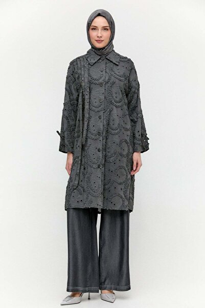 Setrms Pamuklu Oversize Brode Tunik