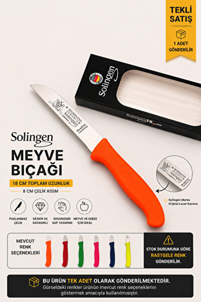 Solingen Tırtıksız Düz Ağız Meyve Bıçağı 18 cm Paslanmaz Çelik Tekli Mutfak B...
