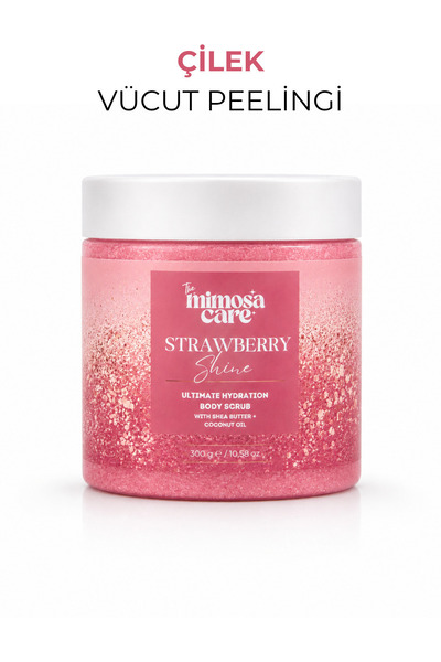 The Mimosa Care Çilek Özlü Nem Bombası, Anında Batık Karşıtı El-vücut Peeling
