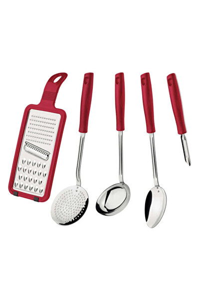 TRAMONTINA 25299-713 5 Piece Kitchen Set, Red