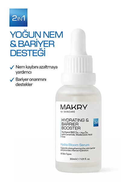 Makry Hydra Bloom Bariyer Onarıcı ve Yoğun Nemlendirici Serum 30ml (%5 Panthe...