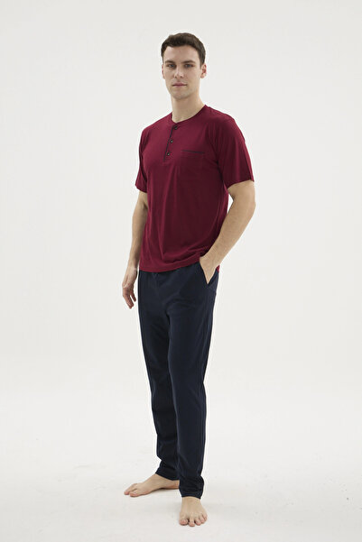 Veraura Lifestyle Kocabey 2209 men's oversized midi collar pajama set