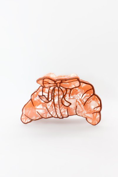 NazLand Croissant Figured Hairpin – Pink Pearlescent Bone Hairpin