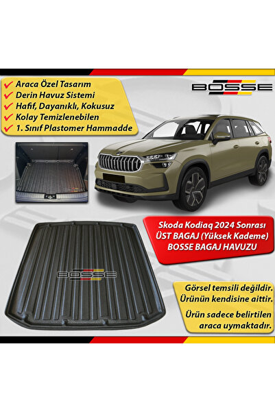 BOSSE Skoda Kodiaq Bagaj Havuzu ÜST BAGAJ (Yüksek Kademe) 2024 Sonrası Araca ...