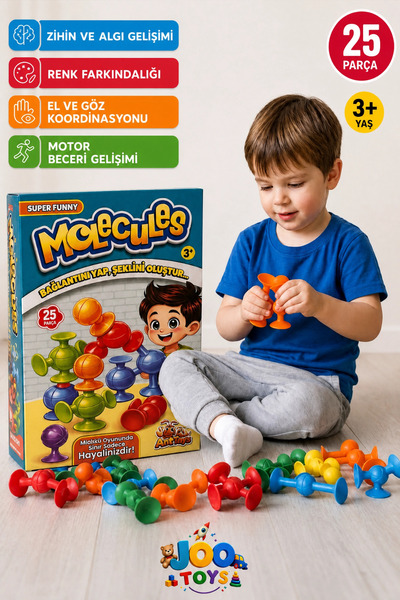 ANT TOYS Vacuum Molecule 25-Piece Building Blocks Fidget Sensory Educational ...
