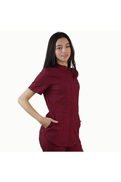 Qule Üniforma Zeyra Kısa Kol Hemşire & Doktor Scrubs Takım Hastane Üniforması
