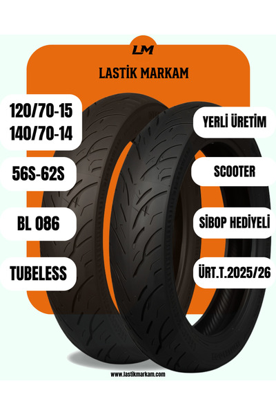 Billas TAKIM 120/70-15 - 140/70-14 68S REINF. BL086 TL-YERLİ ÜRETİM- HEDİYELİ