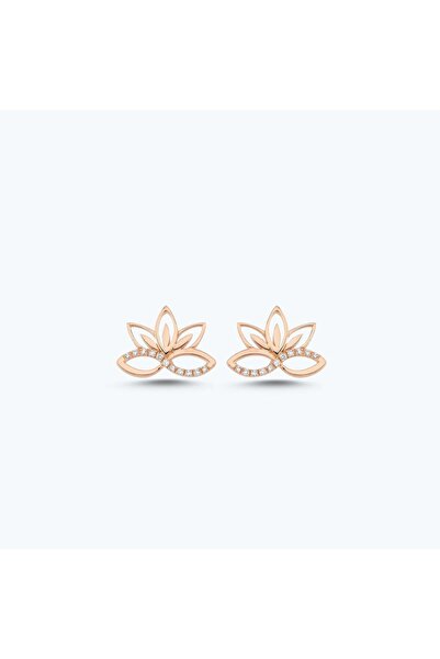 Altınbaş Pırlanta Lotus Çiçeği Küpe
