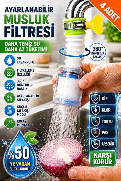 nelerbulurum 4 ADET 360 derece dönebilen Pas Tortu Klor Kireç Önleyici Su Tas...