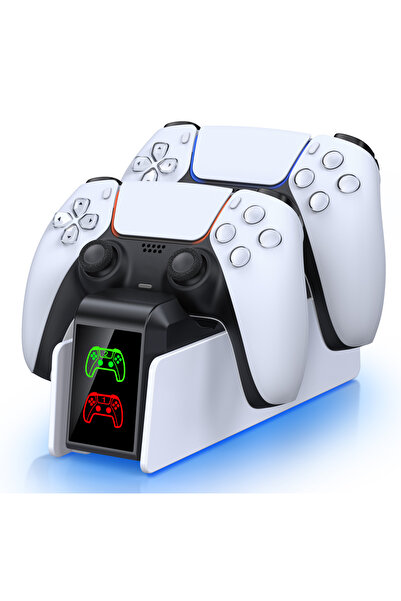 Choice1 FC400 For PS5 Type-C Charging Station RGB Dual Charging Dock Charger ...