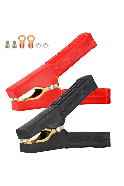 Choice1 K pure copper 2pcs 500-1000Amp Heavy Duty Copper Alligator Clips Term...
