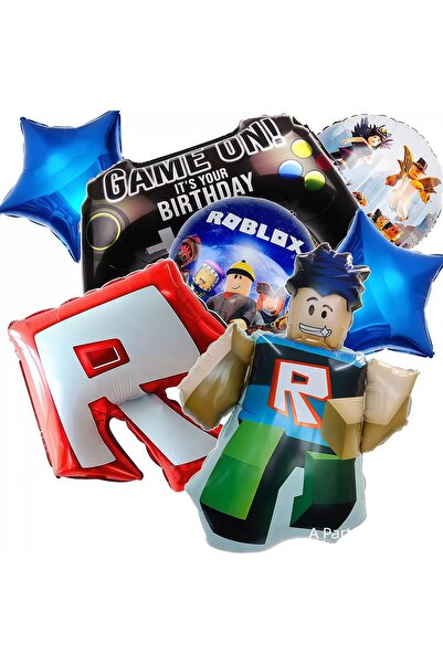 Choice4 balloon-8pcs Roblox Balloons Cartoon Game Roblox Set Boy Balloons Car...