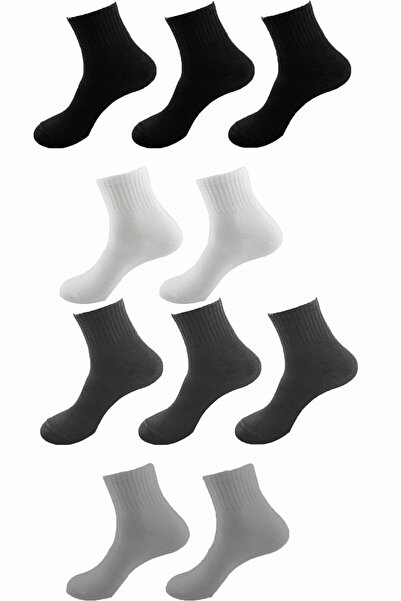 Hepsine Rakip 10 Pairs of Women's and Men's College Socks Colorful Half Socks