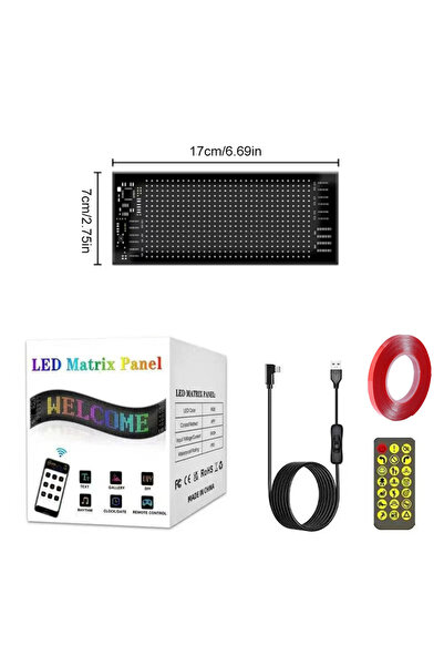 Choice لوحة عرض LED مصفوفة بكسل 7x17 سم، 16×32 مصباح LED، قابلة للتخصيص، لعرض...