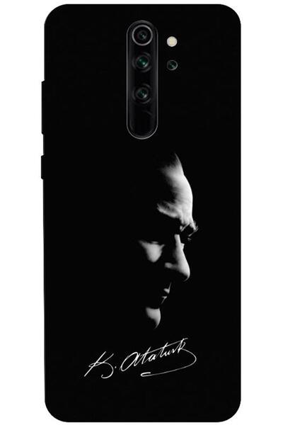 Zebana Xiaomi Redmi Note 8 Pro Compatible Case Mustafa Kemal Atatürk Black Si...