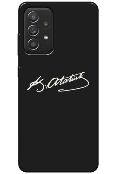 Zebana Samsung Galaxy A52S 5g Compatible Case Ataturk Signature Silicone Case...
