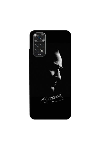Zebana Xiaomi Redmi Note 11 Pro Compatible Case Mustafa Kemal Atatürk Black S...