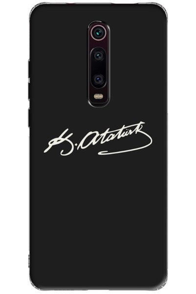 Zebana Xiaomi Mi 9t Uyumlu Kılıf Atatürk Imzası Silikon Kılıf (BASKILI)