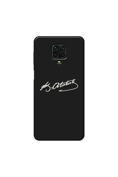 Zebana Xiaomi Redmi Note 9 Pro Compatible Case Atatürk Signature Silicone Cas...